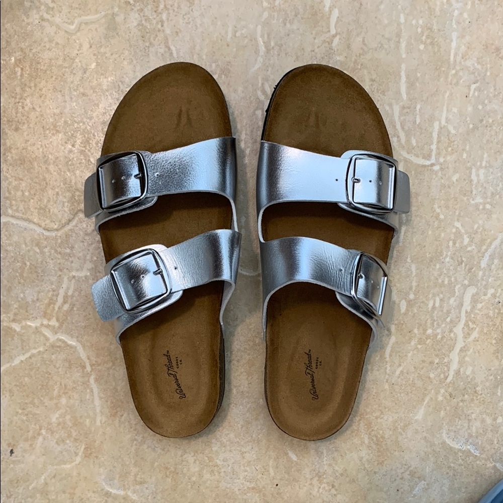 Birkenstock Metallic Silver Sandals